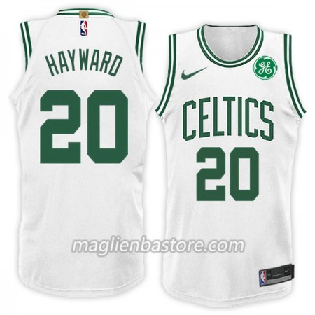 Maglia NBA Boston Celtics Gordon Hayward 20 Nike 2017-18 Bianco Swingman - Uomo